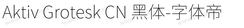 Aktiv Grotesk CN 黑体字体转换